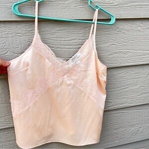 Forever 21 Contemporary Babydoll Top Cami S Whimsical Peach Dainty Fairy 90s Y2K